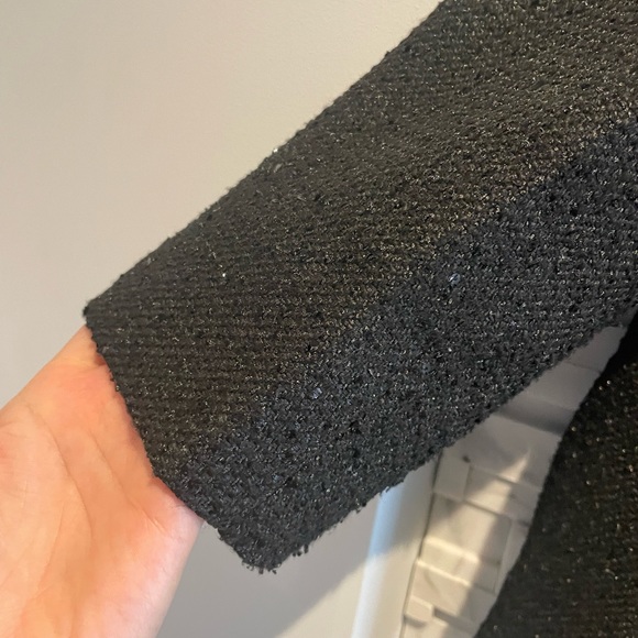 Chanel Black Tweed Sequin employee Uniform Jacket 12 - Picture 3 of 12